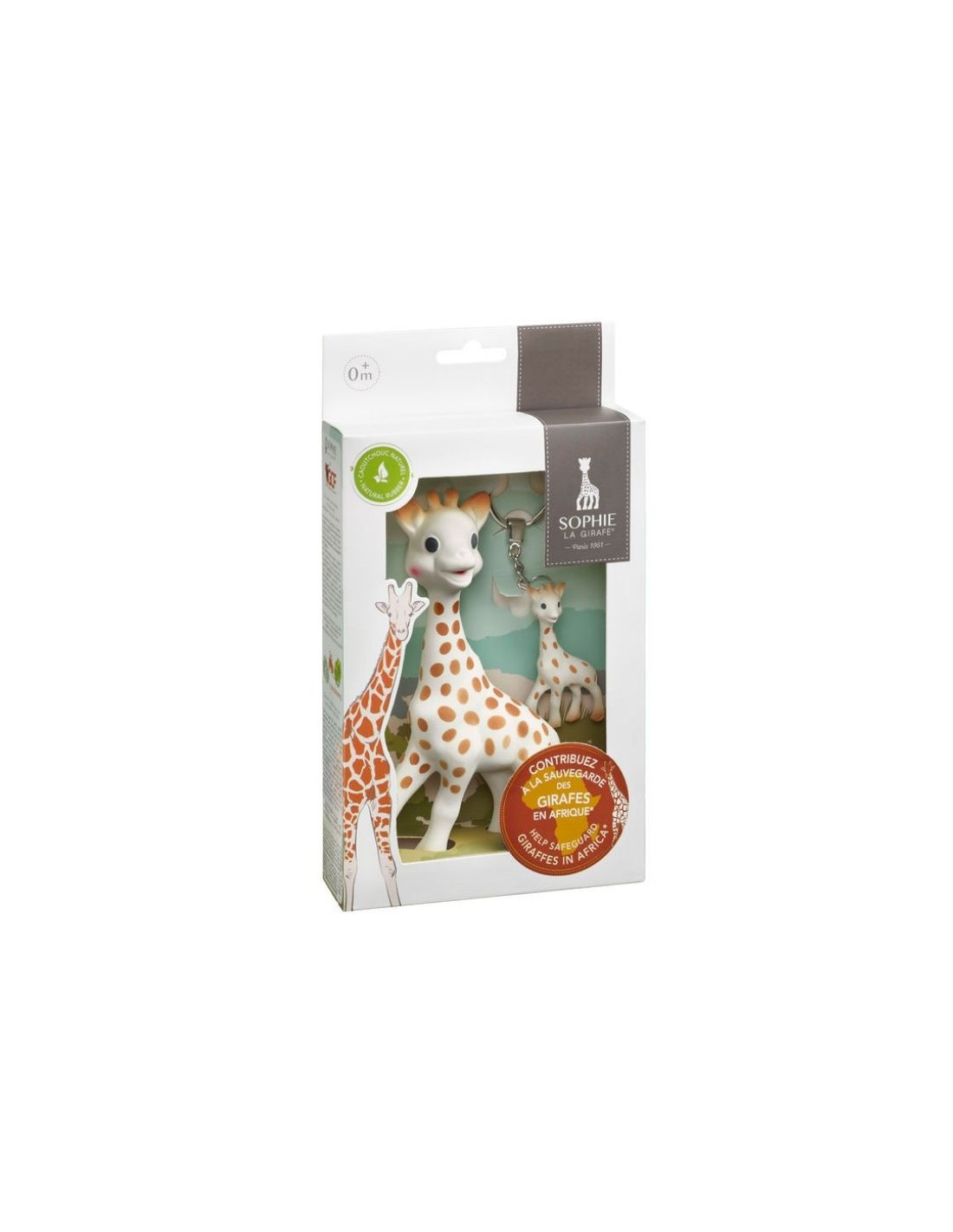 Pack comida Sophie la girafe incl. Plato, Bol, Vaso y cucharra 100%  silicona en su caja regalo