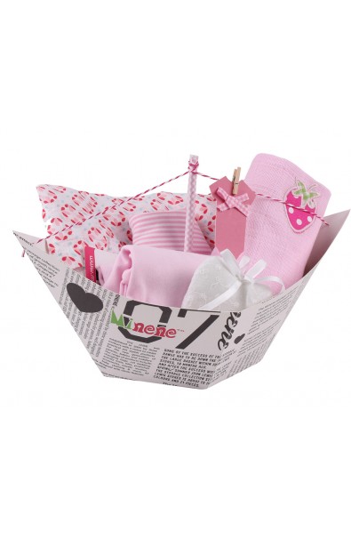 Caja de regalo Barquito de color rosa