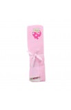 Caixa para oferta Gift (incl. pijama de riscas e fralda com aplique,gorro e coração em tela) rosa