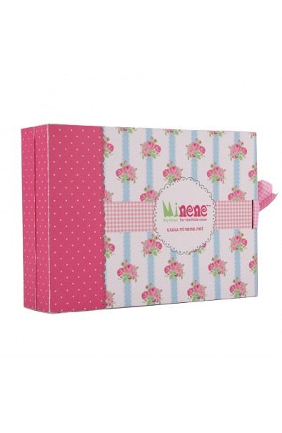 Caja de regalo Sorpresa (incl. body con imprimé, pantalón y gorrito) rosa