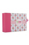 Caja de regalo Sorpresa (incl. body con imprimé, pantalón y gorrito) rosa