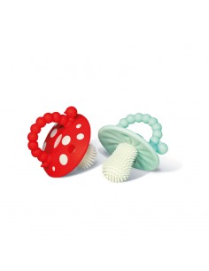 Mordedor Champiñon Chompy - pack de 2 color rojo y azul 1 RAZBABY BB GRENADINE
