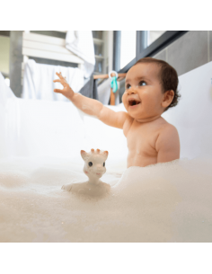 Juguete de baño 100% hevea natural. Juguete con la cabeza de Sophie la girafe. 2