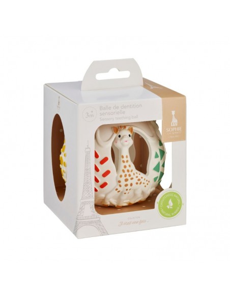 Bola de dentición Sensory Sophie la Girafe - 100% hevea packaging