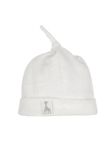 Gorrito blanco terciopelo Sophie la girafe