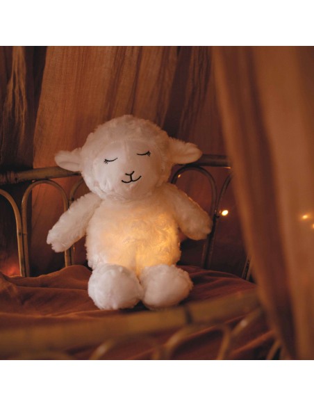 Peluche luminoso de ruido blanco encendido